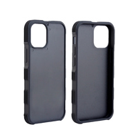 Coque de protection en plastique recyclé PC mat souple en TPU vierge pour sublimation, avec rainures antidérapantes pour iPhone 12 13 14 15 16 Pro, matériau recyclé
