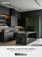 Lemari Dapur & Pintu Lemari Kayu Solid Oak Modern Buatan Khusus Kustomisasi Seluruh Rumah Lemari Dasar