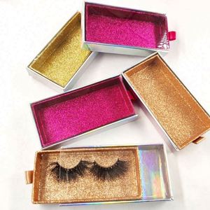 Double Bulk Luxury Pink Glitter Eyelash Rigid Box Recycled Peach Packaging Matt Lamination Embossing Vietnam-Made Eyelash - Product Image 6