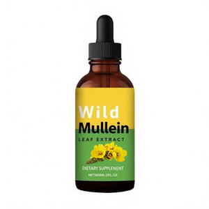 ยาสมุนไพรสกัดจากใบมัลลีนแบบหยดสำหรับช่วยระบบทางเดินหายใจ ทำความสะอาดปอด เสริมภูมิคุ้มกัน สำหรับผู้ใหญ่ ปริมาณ 60 มล. ขายส่ง OEM คุณภาพพรีเมียม สำหรับผู้ทานมังสวิรัติ - Product Image 1