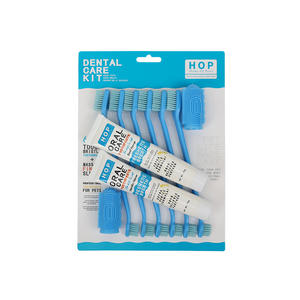 Juego de cepillos de dientes de plástico de dos cabezas para mascotas con cubierta para los dedos Suministros de limpieza para perros y gatos que incluyen pasta de dientes para higiene bucal de mascotas - Product Image 6