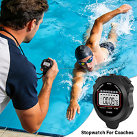 Chronomètre numérique avec fonction compte-tours et alarme, grand écran, idéal pour les entraîneurs sportifs, la natation et la course à pied