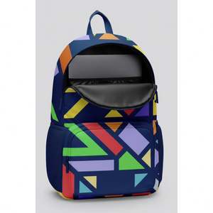 OEM Custom <b>Simple</b> Zipper Laptop <b>Backpack</b> 600D Waterproof Polyester Large Capacity College School Travel - Product Image 5