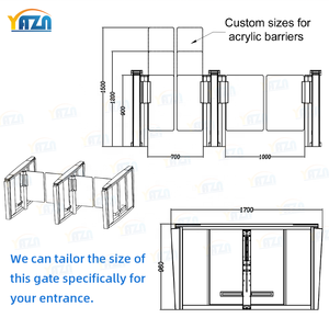 Porte rapide colorée et vibrante, châssis fin 140 mm, longueur 1700 mm, ouverture 02s, pour espace de coworking créatif, galerie d'art moderne, <span class=keywords><strong>portail</strong></span> d'accès - Product Image 5