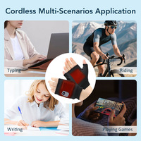 Guantes Calentadores de Manos Eléctricos Inteligentes con Pantalla Digital Visual, Impermeables para Exteriores, con Batería USB, para Ciclismo, Garaje y Hogar