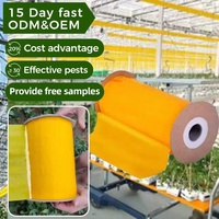 Rouleau de ruban adhésif jaune personnalisé, adhésif puissant, écologique, imperméable, efficace pour la lutte antiparasitaire, piège à mouches agricole