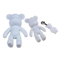 Figurine d'ours blanc de 18 cm/23 cm/33 cm/53 cm/73 cm de hauteur pour peinture fluide DIY, ours à surface givrée, provenant de fournitures artistiques