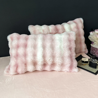 Hot furry s'adapte à votre peau Nouveau Design Lapin Fausse Fourrure Moelleux En Peluche Chaud Housse De Couette Ensemble De Literie Quatre Pièces