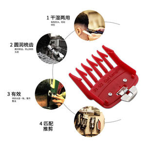 Protections de tondeuse à cheveux de style vintage 1.5mm et 4.5mm peignes coniques de décoloration de barbier pour la conception classique Pompadour anti-chute - Product Image 5