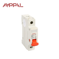 Petit interrupteur d'isolement industriel unipolaire 2P 3P 4P 125A Power Trip MCB en métal et plastique