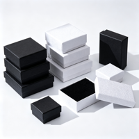 Boîte de rangement pour bijoux haut de gamme, écologique, étanche, rectangulaire, à motif texturé, avec couvercle supérieur et inférieur, pour collier, bracelet et bague