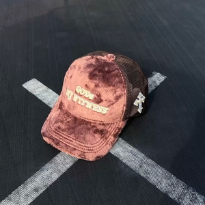 Sublimación Suede Trucker Hat Gorra de béisbol Gorra Velour Design 5 Panel Custom Vone Dutch Velvet Trucker Hat Cap - Product Image 3