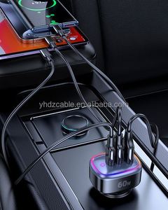 Super Fast 30W Car Charger QC3.0 PD Function 60W Maximum Multi-Function Metal Cigarette Lighter Head Car Phone Charger - Product Image 6