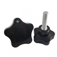 Vis à molette étoile Chunxiao 1/4-20 pouces en bakélite noire, bouton de serrage fileté à tête étoile, poignée pour centre d'usinage CNC, garantie 1 an