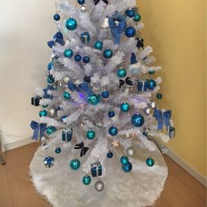 El vestido de árbol de Navidad más vendido es una falda de árbol de Navidad de pelo largo blanco puro - Product Image 4