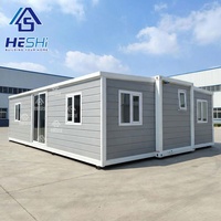 Maison préfabriquée pliable sur mesure de 20 pieds et 40 pieds, conteneur extensible, construction de maison préfabriquée, salle de bain extérieure, immobilier
