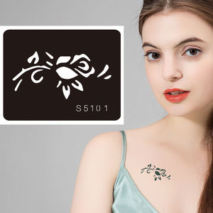 Fábrica personalizada reutilizable papel ecológico pequeño cuerpo tatuaje pintura plantillas lujo impermeable mano brazo maquillaje Henna falso - Product Image 2