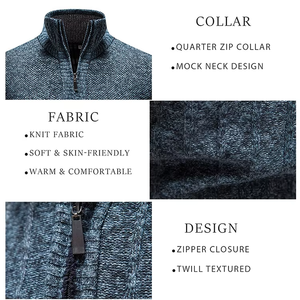 <span class=keywords><strong>Pull</strong></span> Polo Homme Personnalisé en Coton, <span class=keywords><strong>Laine</strong></span> et Cachemire, Col Demi-Zip, Mélange 100% Coton/<span class=keywords><strong>Laine</strong></span>/Cachemire - Product Image 5