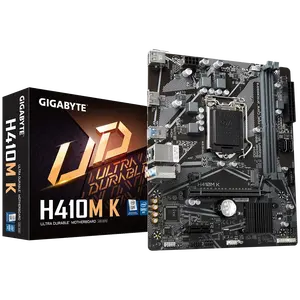 Carte mère de bureau Gigabyte <span class=keywords><strong>H410M</strong></span> K carte mère Intel Ultra Durable avec GbE LAN, résistance anti-soufre ventilateur intelligent 5 DDR4 2 DIMM - Product Image 1