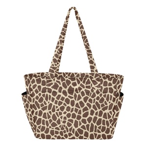 Low Moq Giraffe Print on Demand Custom Design Quilted Polyester <b>Large</b> Beach Shoulder Tote Bag Women Handbag for Ladies - Product Image 1
