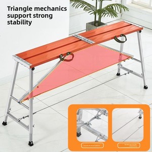 Plataforma de Trabajo Ajustable de Aluminio |   Taburete Plegable Portátil Tipo <span class=keywords><strong>Andamio</strong></span> para Pintar y Lavar Autos |   Peso ligero 150 kg - Product Image 2