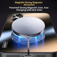 Coque de téléphone magnétique rotative à 360 degrés anti-chute pour iPhone XS Max/XR, finition dorée brillante mate