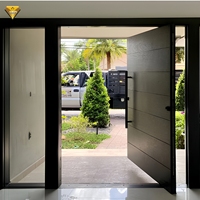 Porte pivotante sur mesure en bois, porte pivotante de luxe, design américain, grande porte pivotante, portes d'entrée pour maisons, extérieur