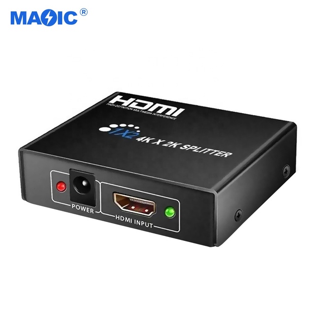Promotion HDCP Full HD 4Kx2K Metal HDMI Splitter 1 in 2 Out Full HD 1080p Video HDMI Switcher
