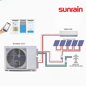 <span class=keywords><strong>Aire</strong></span> Acondicionado Solar de 12k 18k 24k <span class=keywords><strong>BTU</strong></span>, Tipo Split de Pared Híbrido de CC/CA con Panel Solar, Compatible con Climas Cálidos - Product Image 4
