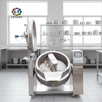 Mélangeur de cuisson industriel 50-600L |   Marmite à bouillir |   Marmite à double enveloppe inclinable automatique avec agitateur pour la production de sauces et de confitures