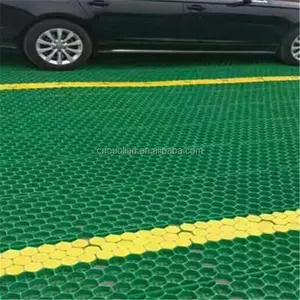 Black Permeable Plastic Grass Pavers / Grass Protection Grid For Parking Lots