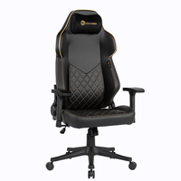 Chaise de jeu de course à dossier haut avec accoudoirs 3D, vérin à gaz en fibre de carbone et coussin de tête magnétique pour salle de jeux de course