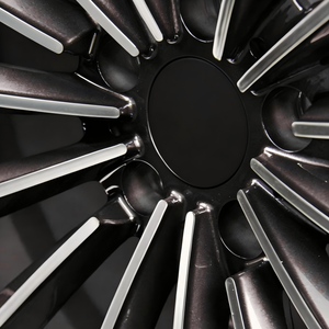 Jantes en alliage d'aluminium forgé Zorlen 20 mm et 25 mm, finition chromée noir métallisé, multi-branches, pour <span class=keywords><strong>Mercedes</strong></span> et Audi - Product Image 2