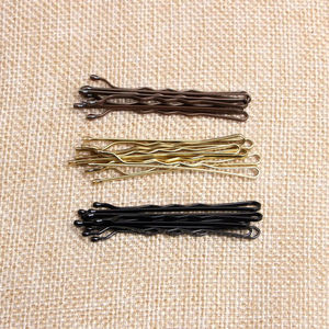 Forcine per parrucchieri da parrucchiere 50 pezzi in metallo color oro nero fermaglio per capelli Set 5/5.5/6/7cm qualità Wave Bobby Pin - Product Image 5