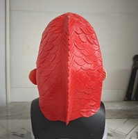 Masque de poisson réaliste en latex, masque de carpe noire pour Halloween, fête d'anniversaire, couvre-tête complet, accessoire de farce, masques de fête amusants