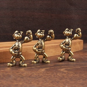 Solid Brass Popeye Figurine 3Pcs Set Decorative <b>Ornament</b> For Desk Home <b>Car</b> Interior Art Display - Product Image 1