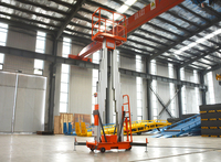 Qiyun Kinglift CE ISO 18m échelle télescopique hydraulique un homme levage vertical électrique simple mât ascenseur en aluminium