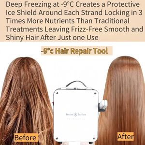 Soins capillaires professionnels en cryothérapie pour cheveux abîmés -9 ° Traitement de congélation C pour réparer les dommages causés par la permanente et la coloration - Product Image 3