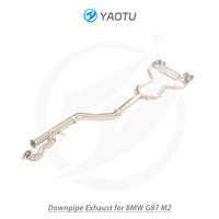 YT knalpot Catback empat sisi ganda, knalpot dengan sistem katup khusus untuk BMW G87 M2