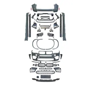 뜨거운 판매 자동차 액세서리 자동차 범퍼 그릴 사이드 스커트 펜더 라이너 X6M 스타일 바디 킷 BMW X6 F16 용