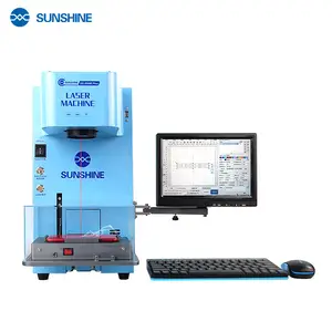 Sunshine SS-890B Plus 20W Fiber Laser Marking Machine For Metal Objects Printing Text Picture Back Cover Removal For iPhone 8-13