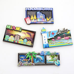 Logo personnalisé en gros Beach Island Massau Souvenir touristique 3D deux couches MDF <span class=keywords><strong>bois</strong></span> Ref aimant <span class=keywords><strong>de</strong></span> réfrigérateur - Product Image 4