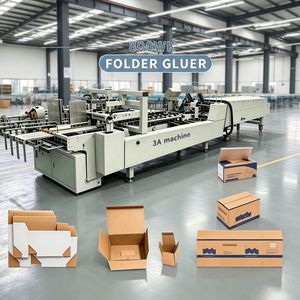 3A-800WK Carton Box Gluing Machine Small Box <b>Folder</b> Gluer Cosmetic Packaging Machine Compact <b>Folder</b> Gluer Linear Box Folding - Product Image 1