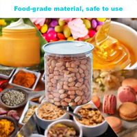 89-400 Pots fins à col en plastique PET transparent de 12 oz Couvercle sûr pour 1kg 10 aliments Stockage de la gelée de bonbons 1500ml Aussi Sucette Conserves d'aliments