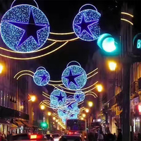 Decoración Navideña para Exteriores, Luces LED 2D con Motivos Navideños para Postes de Calle, Iluminación Decorativa