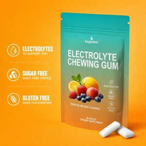 Chewing-gum électrolytique sans sucre, saveur tropicale, supplément d'hydratation sportive portable à croquer, étiquette privée personnalisée - Product Image 2