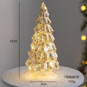 Nuevo Adorno Navideño de Cristal para Escritorio, Árbol de <span class=keywords><strong>Navidad</strong></span> Color Champán, Decoración para el Hogar, Jardín y Escenas Festivas - Product Image 5