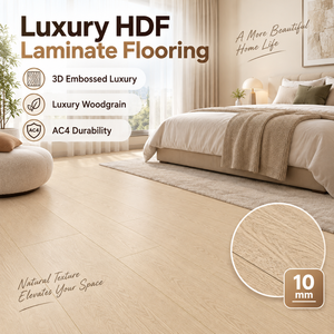 Plancher stratifié HDF de luxe 10 mm AC4 à grain de <span class=keywords><strong>bois</strong></span> 3D en relief pour usage résidentiel et commercial léger - Product Image 4