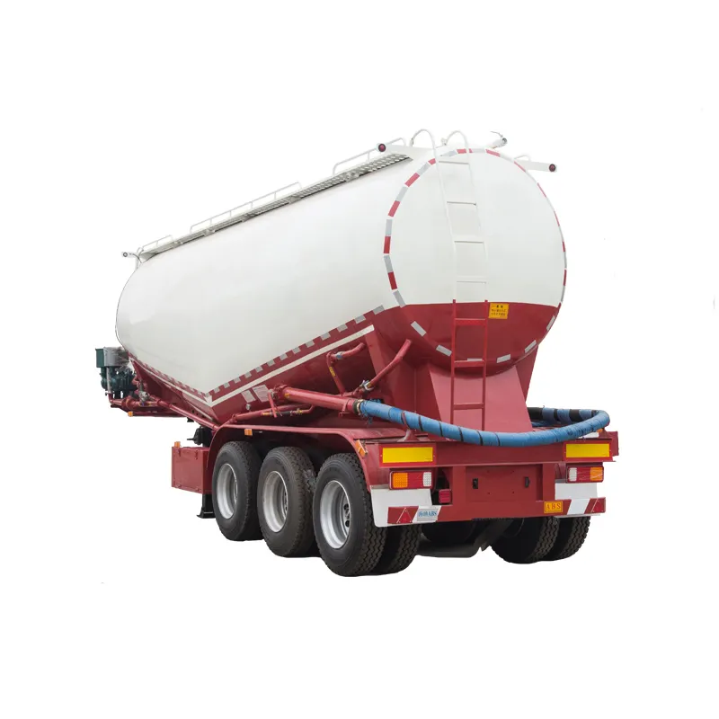 Good Quality Fly Ash Powder Flour Used Bulk Cement Powder Tank Semi Trailer Sales Bulk Cement Carrier Tanker For Transporting