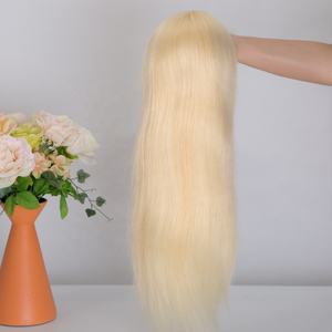 Perruques médicales blondes <span class=keywords><strong>Alessandra</strong></span>, cheveux humains vierges brésiliens, monofilament, dentelle frontale, perruques pour alopécie - Product Image 6